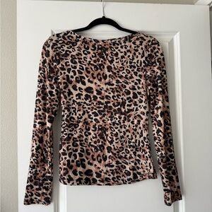 Donated: Leopard Print Long Sleeve Top